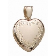 Solid 14k Premium Weight Yellow Gold Heart Picture Locket