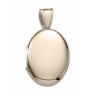 Solid 14k Premium Weight Yellow Gold Oval Picture Locket