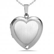 Sterling Silver Heart Picture Locket