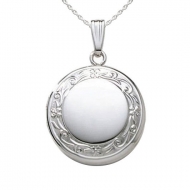Sterling Silver Round Picture Locket