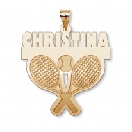 Custom Tennis Pendant w  Name