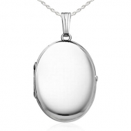 Sterling Silver Oval Four Photo Locket