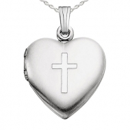 Sterling Silver Heart Picture Locket