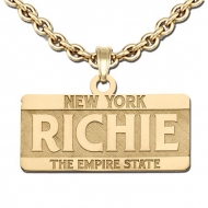 Block Style Horizontal  License  Name Plate Exclusive 
