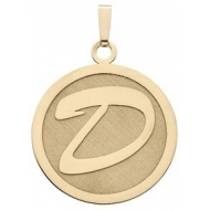 Script Round Shaped Initial Pendant