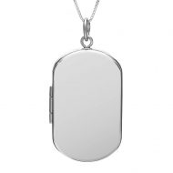 Sterling Silver Dog Tag Locket