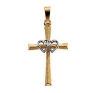 14K Yellow Gold Cross Pendant