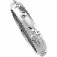 14K White Gold Rosary Ring