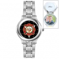 HourPower Firefighter s Watch  Silver Stainless  for Men