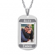 Dog Tag w  2 Names Etched