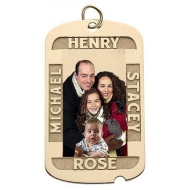 Dog Tag w  4 Names Etched