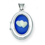 Sterling Silver Cameo I Love You Locket