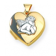Solid 14K Yellow Gold Heart Locket