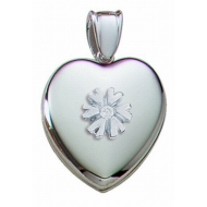 14K White Premium Cremation   Hair Locket w  Diamond Center