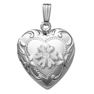 Sterling Silver Cremation   Hair Locket w  Diamond Center