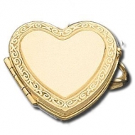 14k Yellow Gold Heart Locket Ring