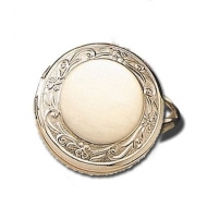 14k Yellow Gold Round Locket Ring