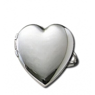 14k White Gold Heart Locket Ring
