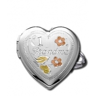 14k White Gold  1 Grandma Locket Ring