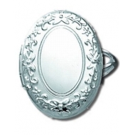 Sterling Silver Oval Locket Ring