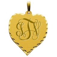 Large Heart Monogram Pendant