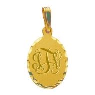 Petite Oval Monogram Pendant