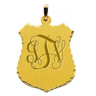 Police Badge Monogram Pendant