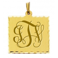 Square Monogram Pendant