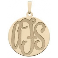 Monogram Pendant or Charm Deeply Etched
