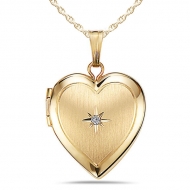 14K Gold Filled General Diamond Heart Locket