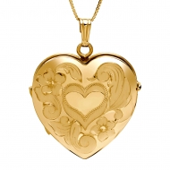 14K Gold Filled 4 Page Photo Heart Locket