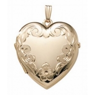 14K Gold Filled 4 Page Photo Heart Locket