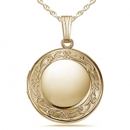 14K Gold Filled Round Locket