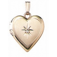 Solid 14K Yellow Gold Children s Heart Locket