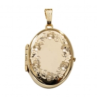 14K Gold Filled  4 Page Photo  Oval Locket