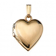 Solid 14K Yellow Gold Small Heart Locket