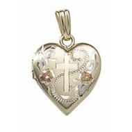 Solid 14K Yellow Gold Children s Heart Locket
