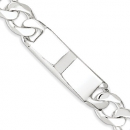 Sterling Silver Curb Link ID Bracelet
