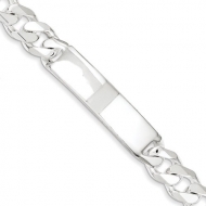 Sterling Silver Curb Link ID Bracelet