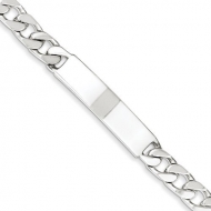 Sterling Silver Curb Link ID Bracelet