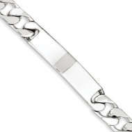 Sterling Silver Curb Link ID Bracelet