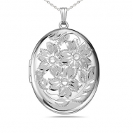 Extra LARGE Sterling Silver Oval Locket