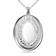 Extra LARGE Sterling Silver Oval Locket