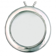 Sterling Silver Round Glass Locket