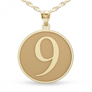 Round Number Pendant or Charm