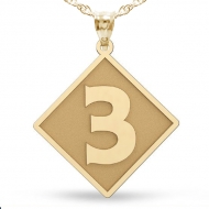 Diamond Number Pendant or Charm