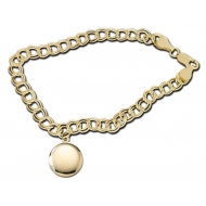 14K Yellow Gold Round Locket Bracelet