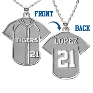 Baseball Jersey Charm or  Pendant w  Name   Number
