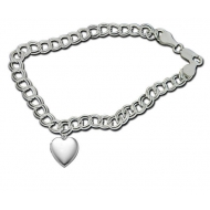 Sterling Silver  Sweetheart  Locket Bracelet
