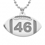 Custom Football Pendant w   Number